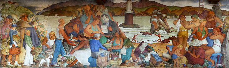 Beach Chalet mural by Lucien Labaudt