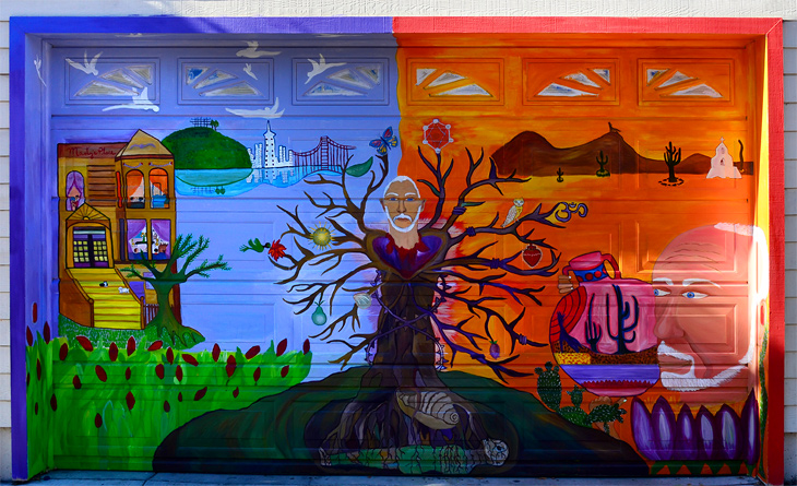 Father Richard Purcell mural by Laura Campos