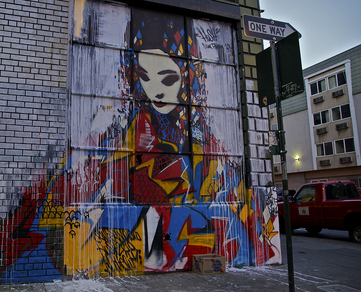 Untitled mural by Hush