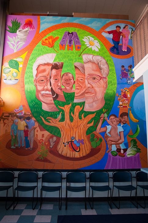 The Right To Good Health mural by Eduardo Pineda, Joaquin Newman