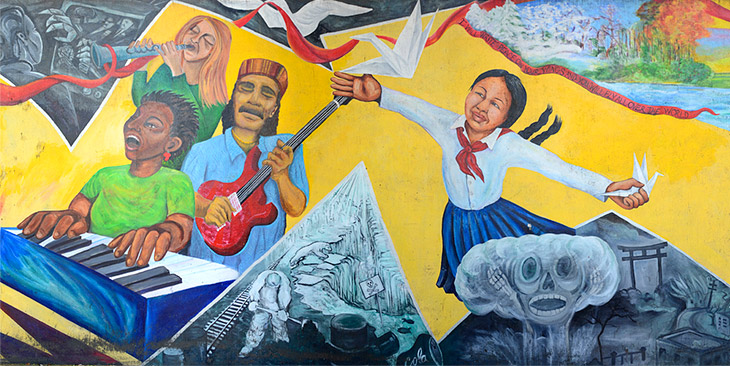 Educate to Liberate mural by Miranda Bergman