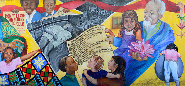 Educate to Liberate mural by Miranda Bergman