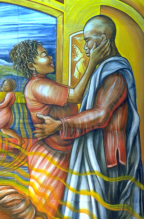Santuario/Sanctuary mural by Juana Alicia, Emmanuel Montoya