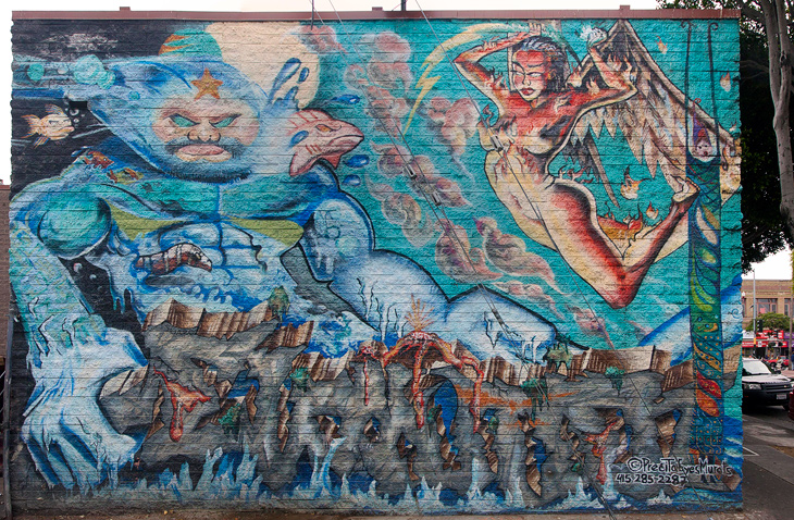 Culture of the Crossroads mural by Precita Eyes, Estria, Marta Ayala