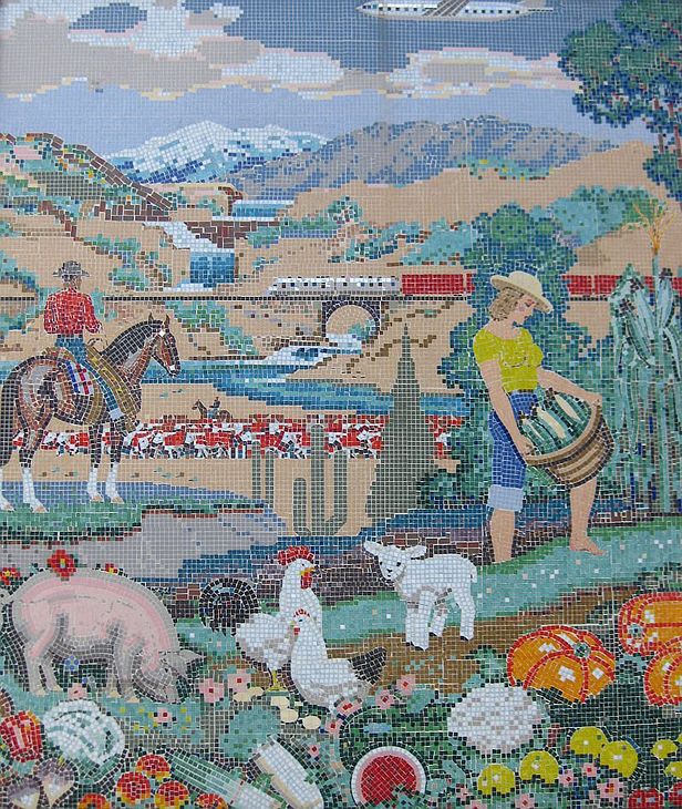 World Sources of Food mural by John Garth