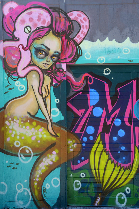Mermaids mural by Amanda Lynn, Tatiana Suarez, Lady Mags