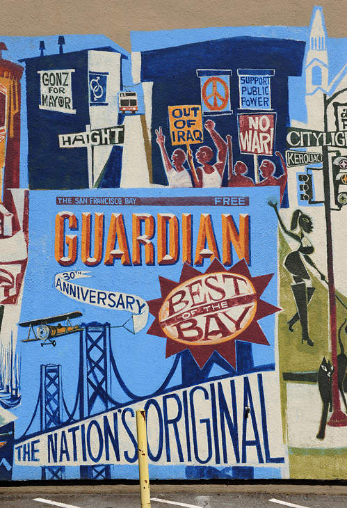 SF Bay Guardian Mural mural by Brian Barneclo