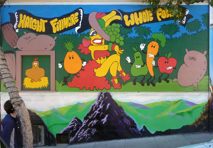 Haight Fillmore Whole Foods mural by Unknown Artist