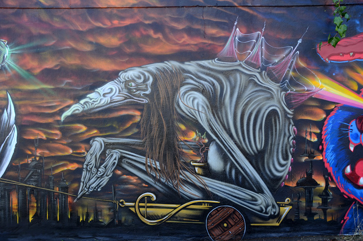 The Last Caravan of Eve mural by Ernest Doty, Griffin One, Max Ehrman