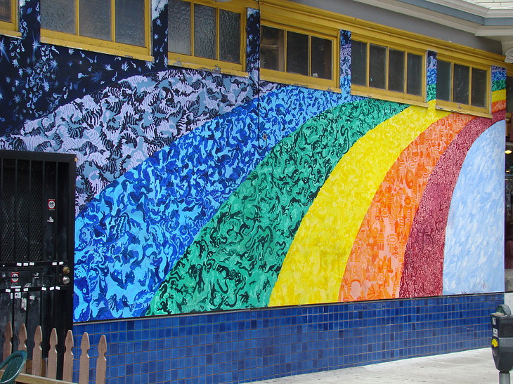 The Evolutionary Rainbow mural by Yana Zegri