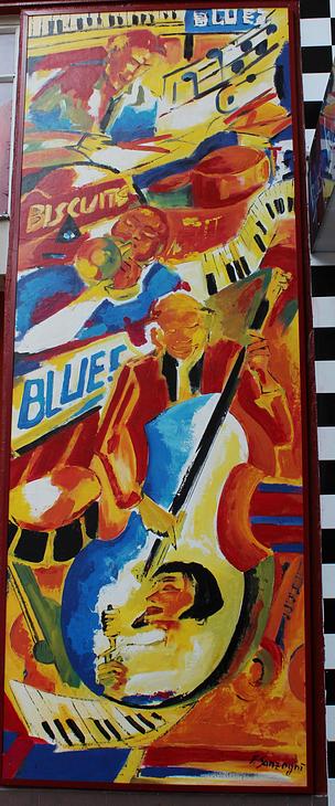Biscuits and Blues Club Mural mural by Unknown Artist
