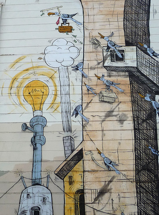 Generator mural by Andrew Schoultz, Aaron Noble