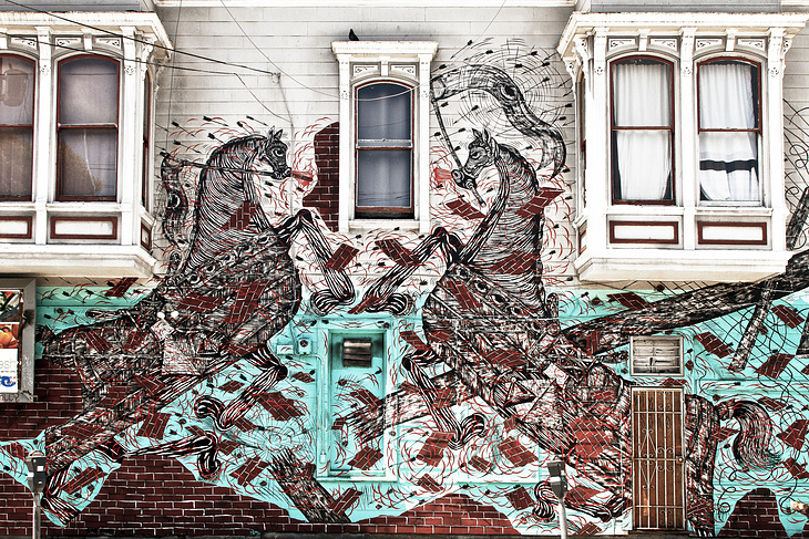 Untitled mural by Andrew Schoultz