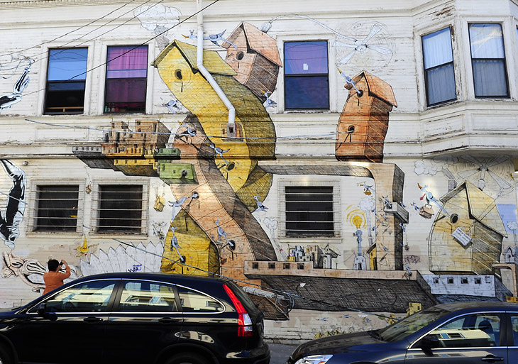 Generator mural by Andrew Schoultz, Aaron Noble