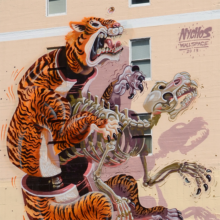 Eye of the Tiger mural by Nychos