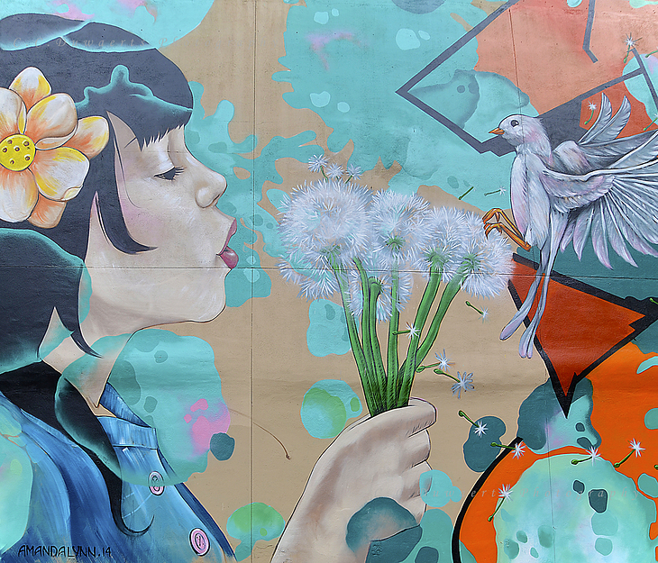 Live Outside mural by Lady Mags, Amanda Lynn
