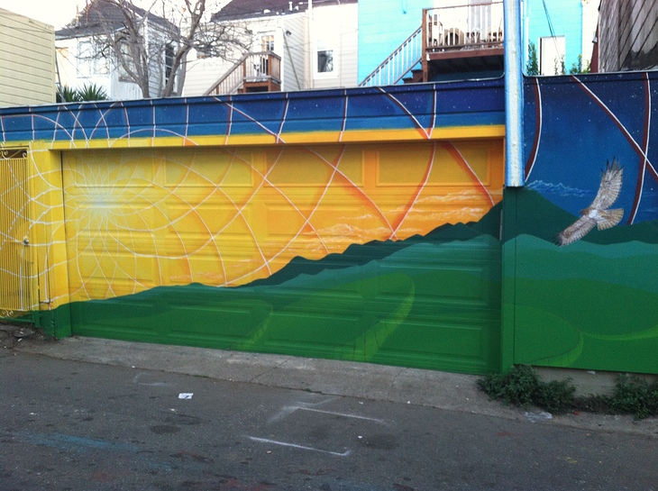 Green Terraces mural by Rocco Tyndale