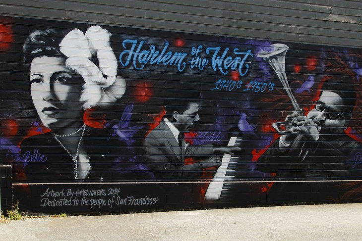 Harlem of the West mural by Mel Waters