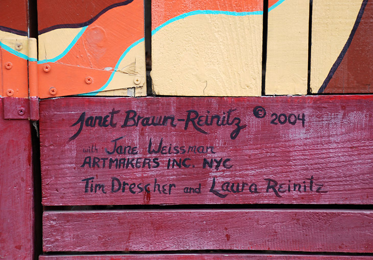 Things Fall Apart mural by Janet Braun-Reinitz
