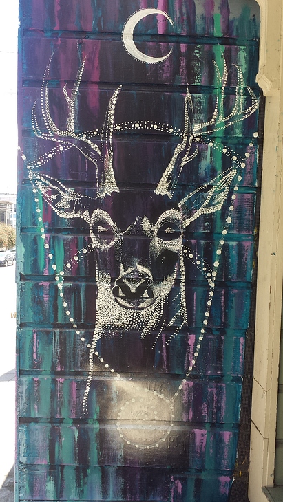 Spirit Deer mural by Konorebi