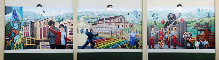 San Francisco's Portola District mural by Arthur Koch