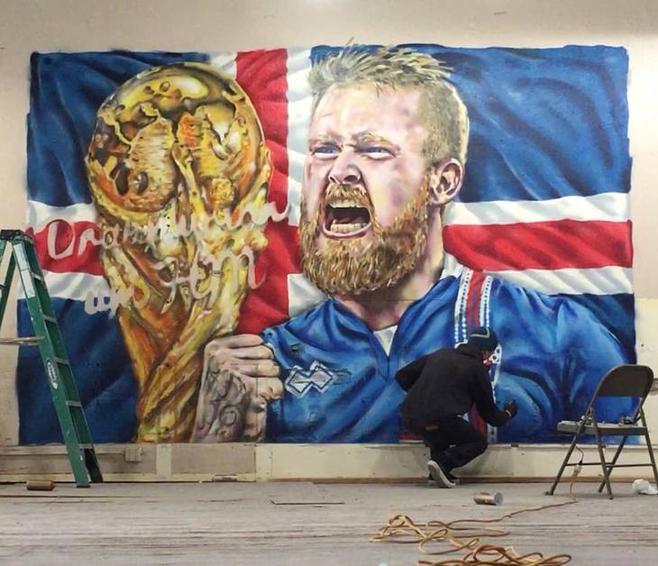 Soccer Mural mural by Maxfield bala