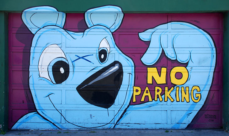 No Parking mural by Sirron Norris