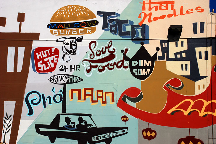 Food Chain mural by Brian Barneclo