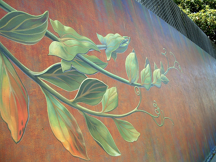 The Botanical mural by Mona Caron