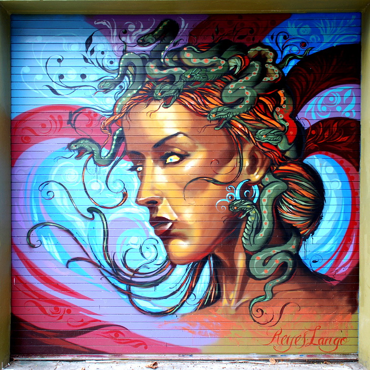Medusa mural by Lango, Victor Reyes