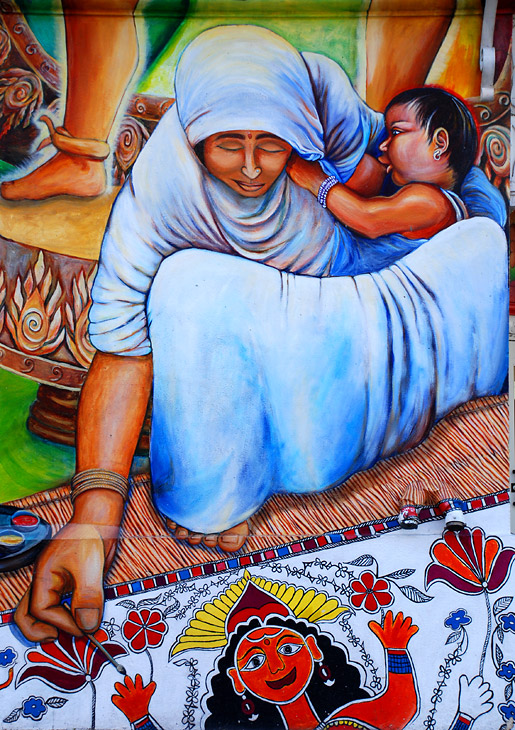 MaestraPeace mural by Yvonne Littleton, Meera Desai, Irene Perez, Susan Kelk Cervantes, Juana Alicia, Miranda Bergman, Edythe Boone