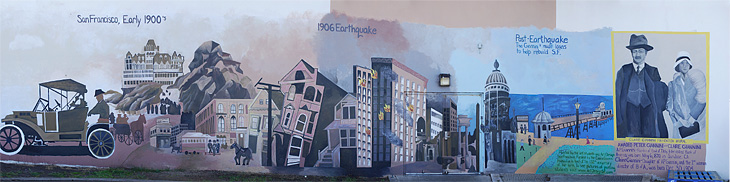 San Francisco Timeline mural by Unknown Artist