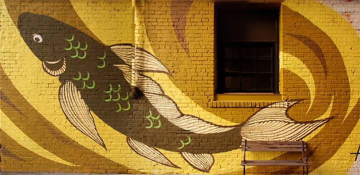The Fish mural by Roman Cesario