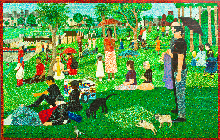 A Sunday Afternoon at Dolores Park mural by Daniel Doherty