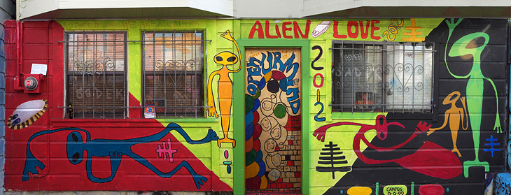 Alien Love 2012 mural by Laura Campos