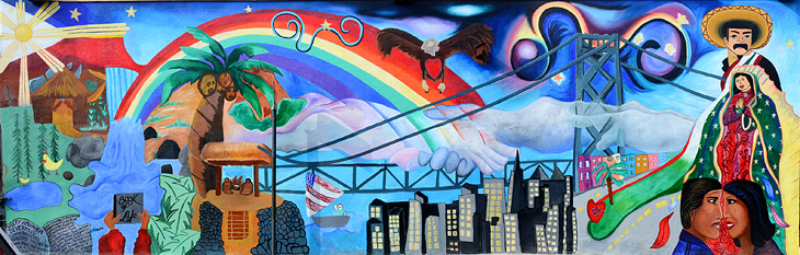 Unity Amongst Diversity mural by Susan Kelk Cervantes, Christy Majano