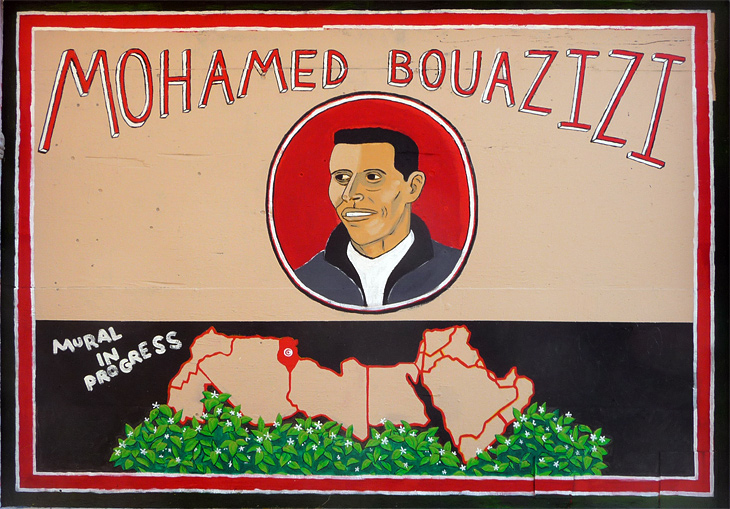 Mohamed Buoazizi mural by Daniel Doherty