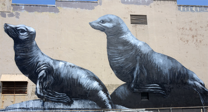 Seals mural by ROA