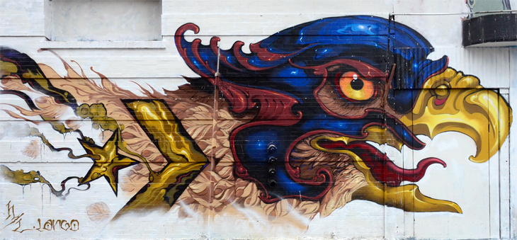 Eagle mural by Lango